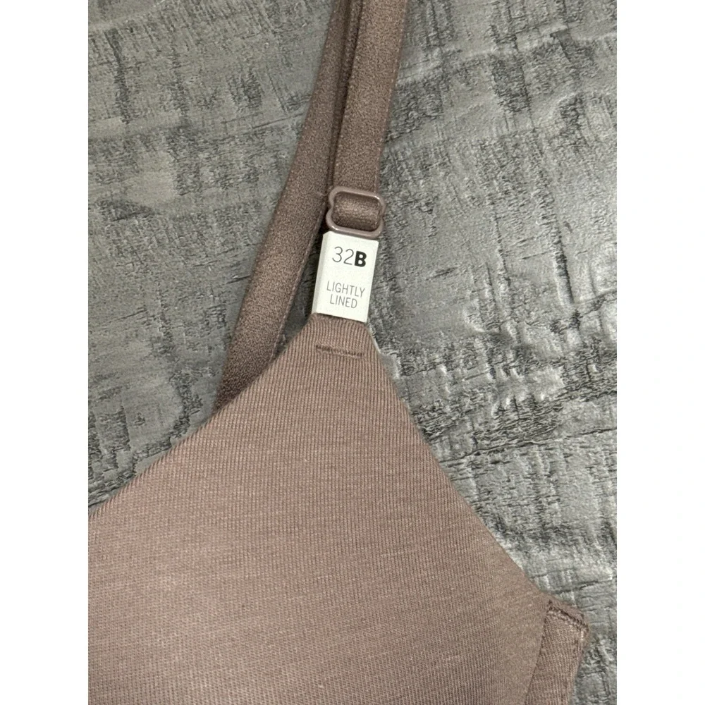 Victoria's Secret PINK 32B Wear Everywhere Lightly Lined T-Shirt Bra Taupe Brown - Picture 2 of 8